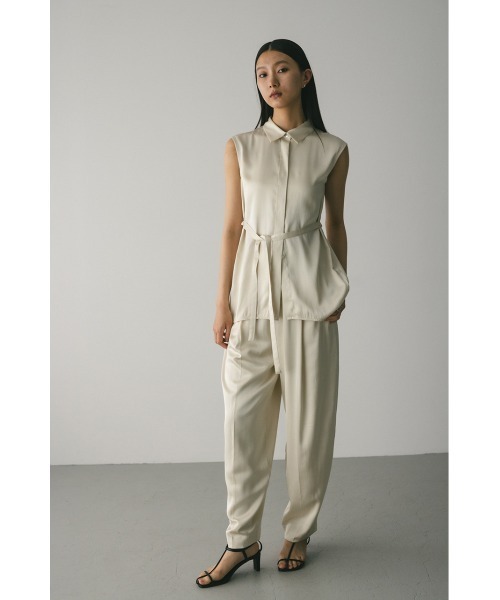 Mike 　ブラウス、ベルト付き　6/15まで STYLEMIXER（スタイルミキサー） ブラウス シャツ 夏 サテンベルト