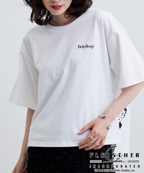tシャツ 「Betty Boop(TM)」バックプリントワイドTシャツ レディース