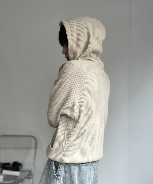 パーカー 「ユニセックス商品」ワッフルZIPパーカー メンズ レディース | CREARE -LINO- | 07