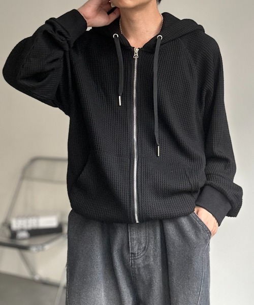 パーカー 「ユニセックス商品」ワッフルZIPパーカー メンズ レディース | CREARE -LINO- | 15