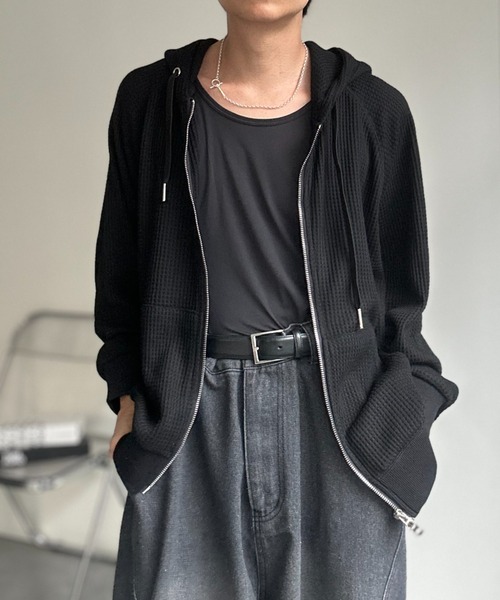 パーカー 「ユニセックス商品」ワッフルZIPパーカー メンズ レディース | CREARE -LINO- | 18