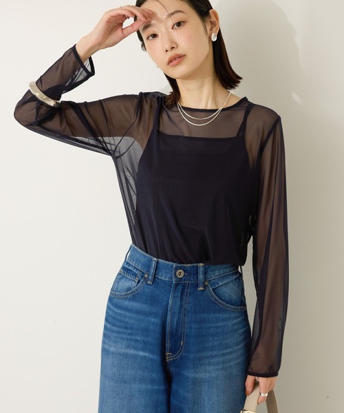 SNIDEL チュールキャミレイヤードトップス SNIDEL（スナイデル）の「チュールキャミレイヤードトップス（Tシャツ