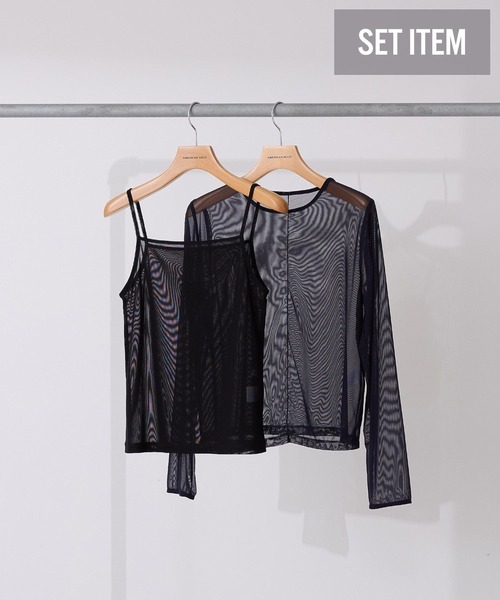 SNIDEL チュールキャミレイヤードトップス SNIDEL（スナイデル）の「チュールキャミレイヤードトップス（Tシャツ