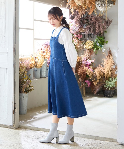 Rose Tiara（ローズティアラ） ジャンパースカート 「伸縮性」フレア