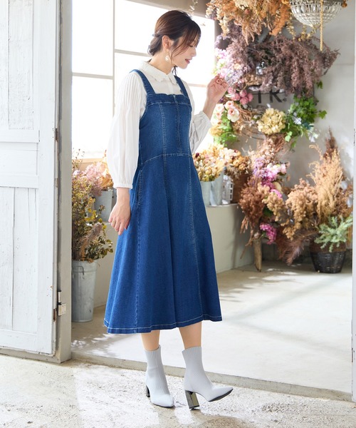 Rose Tiara（ローズティアラ） ジャンパースカート 「伸縮性」フレア