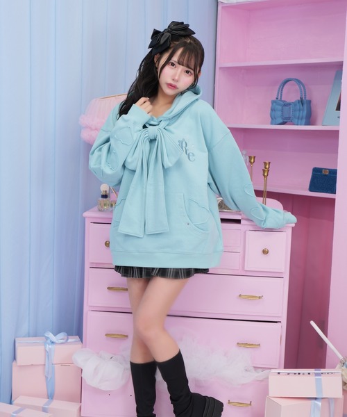 ReAmour パーカー リボンBIGパーカー レディース メンズ : ZOZOTOWN