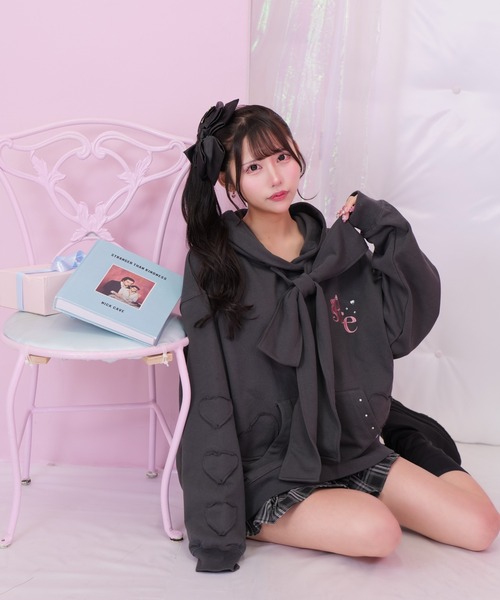 ReAmour パーカー リボンBIGパーカー レディース メンズ : ZOZOTOWN