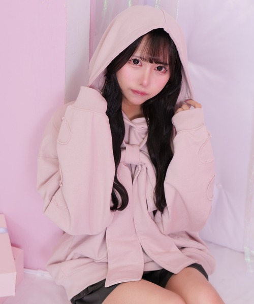 ReAmour パーカー リボンBIGパーカー レディース メンズ : ZOZOTOWN