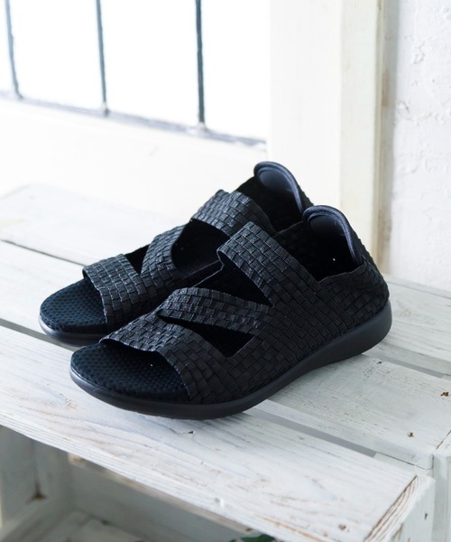 「Gomu 56」 フラットサンダル SS ブラック レディース_画像4