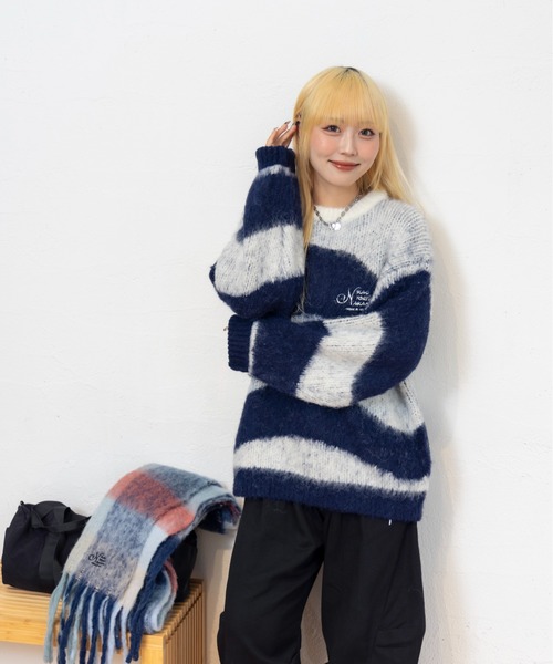 kaoyorinakami セーター ニット KUNE-KUNE KNIT / クネクネニット