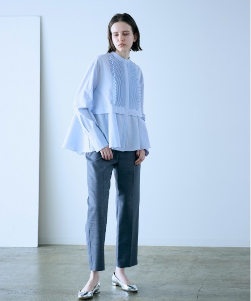Marilyn Moon（マリリンムーン） ブラウス シャツ tuck frill flare