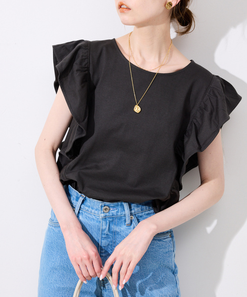 「SLOBE IENA」 ノースリーブトップス FREE チャコールグレー レディース_画像6