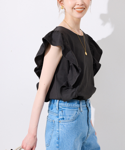 「SLOBE IENA」 ノースリーブトップス FREE チャコールグレー レディース_画像7