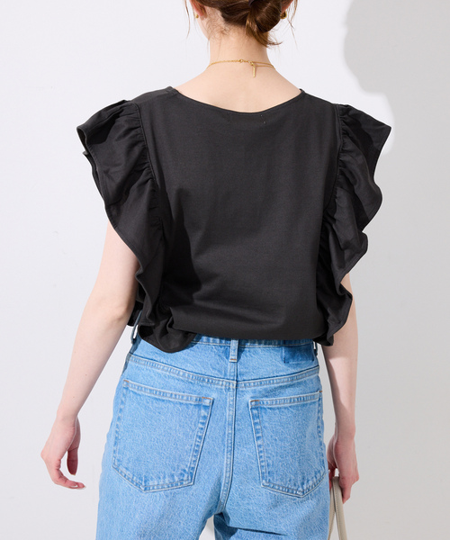 「SLOBE IENA」 ノースリーブトップス FREE チャコールグレー レディース_画像8