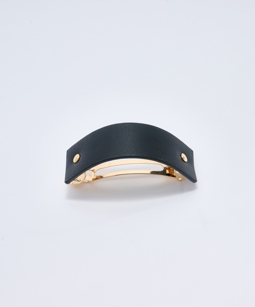 AiDior レザー ヘアバレッタ黒 PRADA（プラダ） ヘアクリップ バレッタ ヘアアクセサリー Re-Nylon