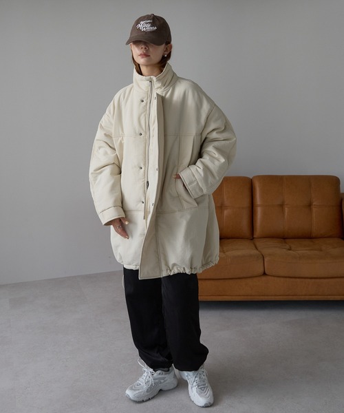 r.（アールドット） ミリタリージャケット モッズコート 中わた