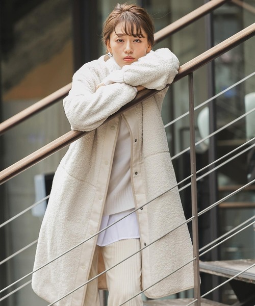 「URBAN RESEARCH Sonny Label」 ノーカラーコート FREE ブラック レディース_画像2