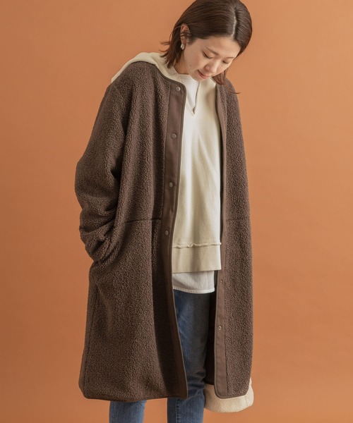 「URBAN RESEARCH Sonny Label」 ノーカラーコート FREE ブラック レディース_画像6