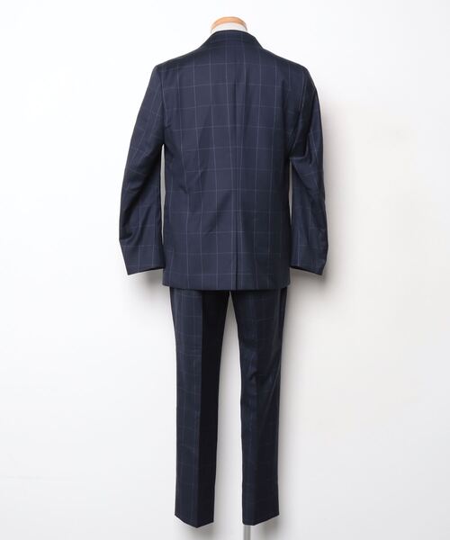 【美品】ビームスハート スーツ セットアップ ネイビー ストライプ 洗える 48 BEAMS HEART ビームスハート ネイビー ストライプ セットアップ 48