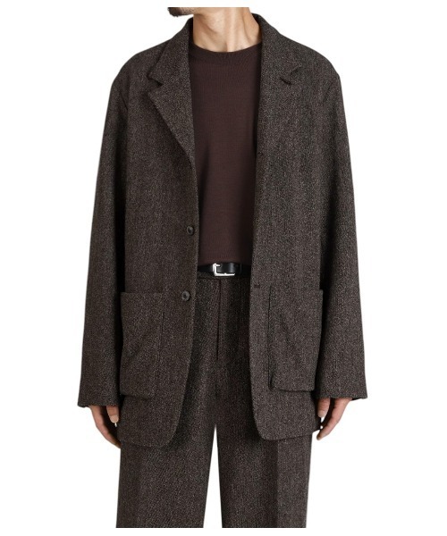 ジャケット テーラードジャケット PORT BY ARK / ポートバイアーク：British Tweed Jacket：PO18-JK01「COR」の画像
