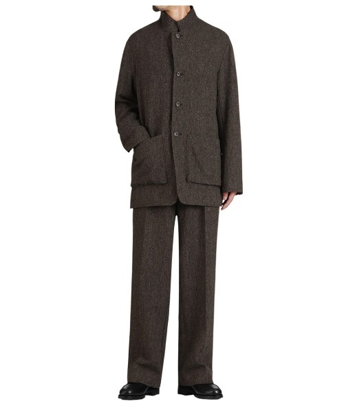 ジャケット テーラードジャケット PORT BY ARK / ポートバイアーク：British Tweed Jacket：PO18-JK01「COR」の画像
