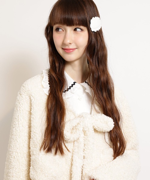 ヘアクリップ スカラップ スリーピン