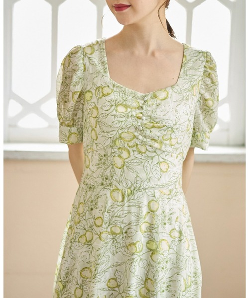 「tocco closet」 半袖ワンピース M オレンジ レディース_画像2