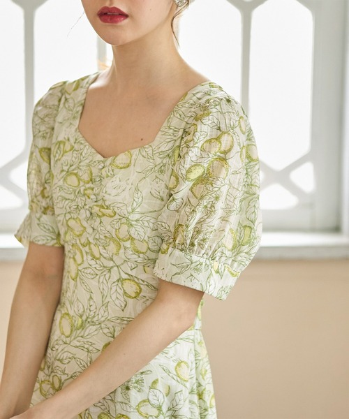 「tocco closet」 半袖ワンピース M オレンジ レディース_画像6