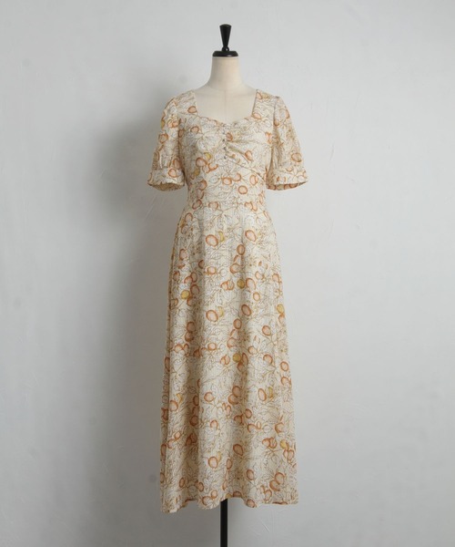 「tocco closet」 半袖ワンピース M オレンジ レディース_画像8