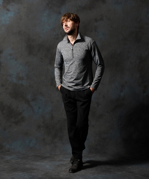 HIDEAWAYS NICOLE（ハイダウェイ ニコル） ポロシャツ メランジ裏起毛