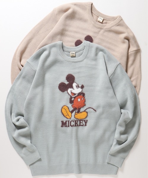 みっきー Disney＞【ミッキー】ジャカードゆったりセーター - ベルーナ