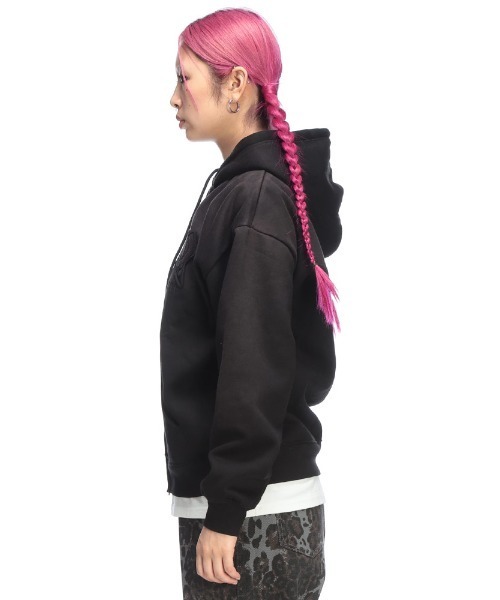 THRASHER（スラッシャー） パーカー 裏起毛 フェード加工 ロゴ ジップ