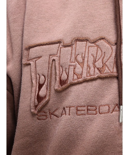 THRASHER（スラッシャー） パーカー 裏起毛 フェード加工 ロゴ ジップ