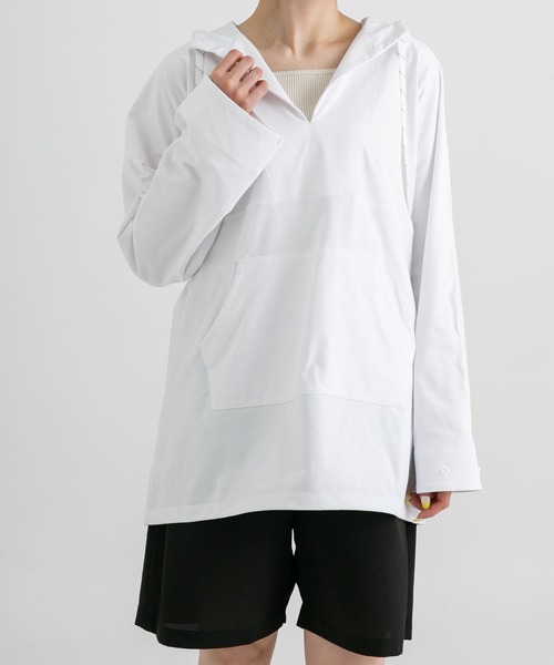 「EKAL」 プルオーバーパーカー ONE ブラック レディース_画像3