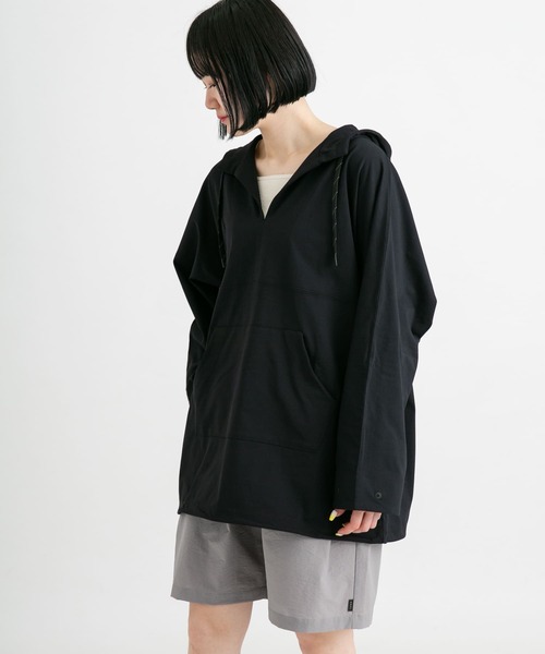 「EKAL」 プルオーバーパーカー ONE ブラック レディース_画像8