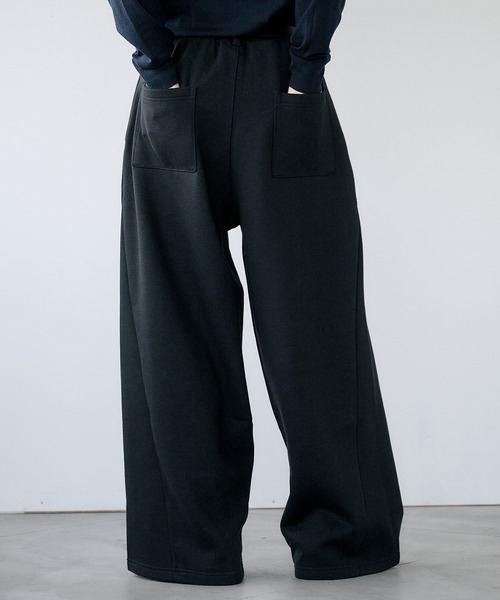 Adoon plain ワイドパンツ パンツ 2-Tuck Wide Curve Sweat Pants / 2