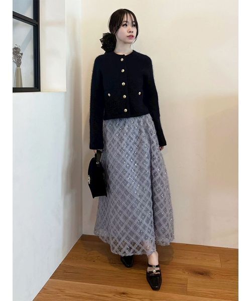 LILY BROWN クロスチュールボリュームスカート　新品タグ付き クロスチュールボリュームスカート(ロングスカート)｜スカート｜LILY