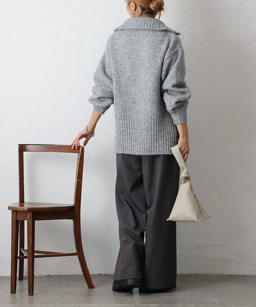 サムソナイト イタリア製 セーター ニット ハーフジップ アルパカ メリノウール COLONY 2139（コロニー トゥーワンスリーナイン） ニット セーター