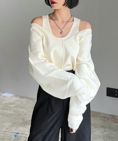 「PAGEBOY」 長袖ニット FREE ブルー レディース_画像6