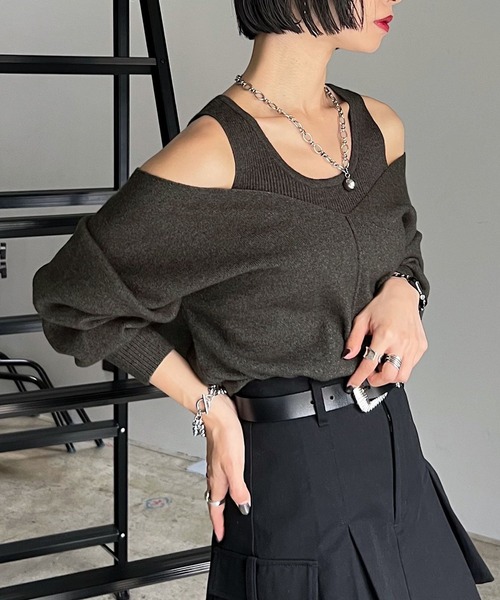 「PAGEBOY」 長袖ニット FREE ブルー レディース_画像7