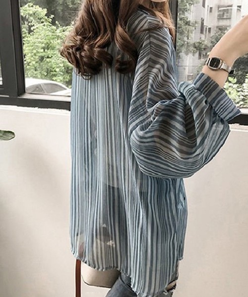 「Miniministore」 「BiBiJia」長袖ブラウス X-LARGE ピンク レディース_画像5