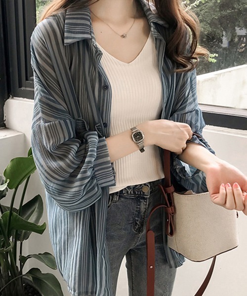 「Miniministore」 「BiBiJia」長袖ブラウス X-LARGE ピンク レディース_画像6