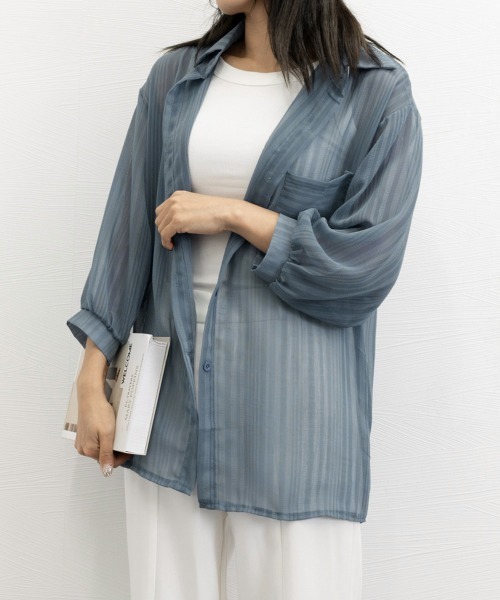 「Miniministore」 「BiBiJia」長袖ブラウス X-LARGE ピンク レディース_画像7