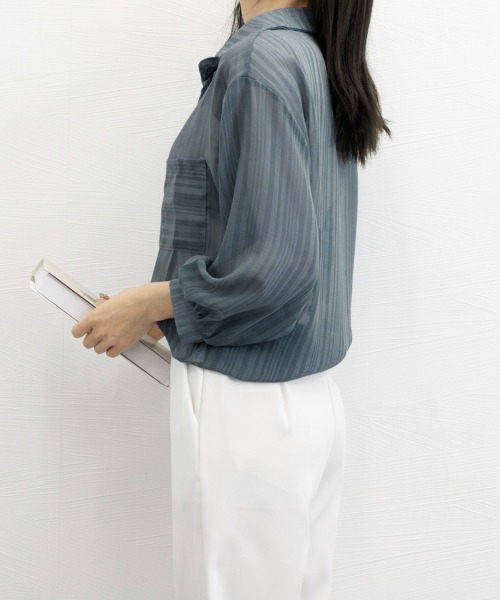 「Miniministore」 「BiBiJia」長袖ブラウス X-LARGE ピンク レディース_画像9