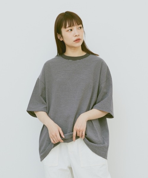 「flaner」 半袖Tシャツ MEDIUM ホワイト レディース_画像5