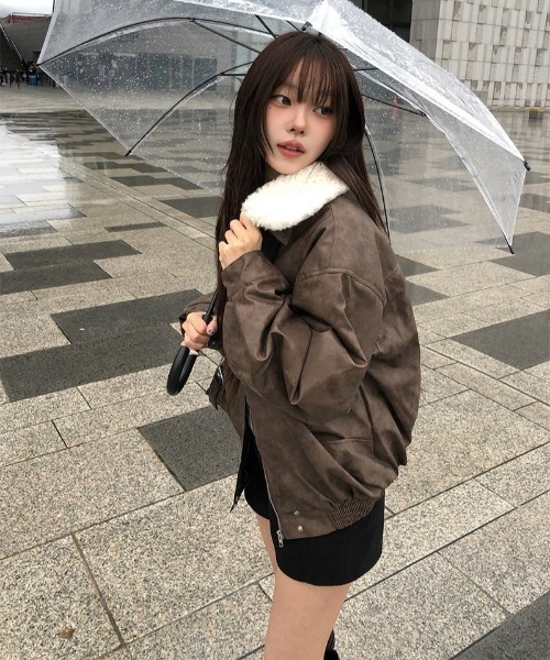 チェザーレアットリーニ　ムートン ブルゾン ジャケット チェザーレアットリーニ ムートン ブルゾン ジャケット