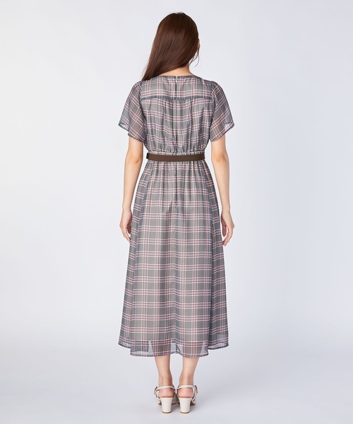「LAISSE PASSE」 半袖ワンピース 38 グリーン レディースの画像