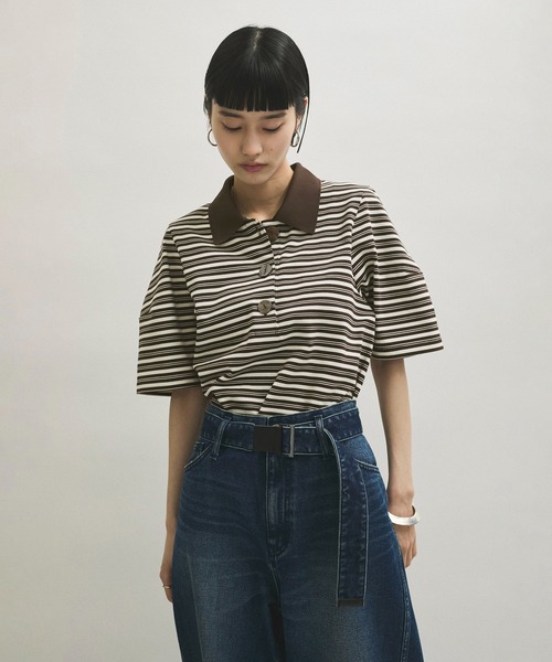 ADAM ET ROPE'（アダムエロペ） 半袖ポロシャツ FREE ブラウン系その他