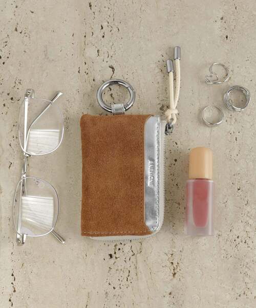 財布・ケース・小物入れ amane ANEMONE（アネモネ） 財布 スエード×レザーフラグメントケース