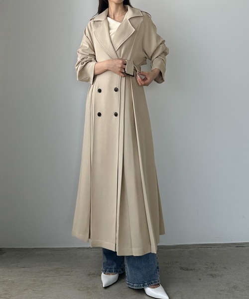 Louere（ルエレ） トレンチコート MEDIUM グレイッシュベージュ